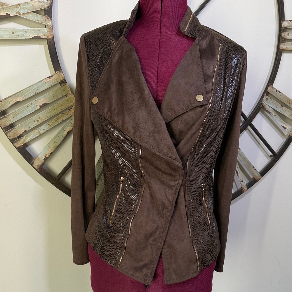 Laseine Brown Ultra Suede Women's Jacket